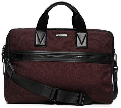 Parker Large Nylon Briefcase Shoulder Bag Oxblood Black