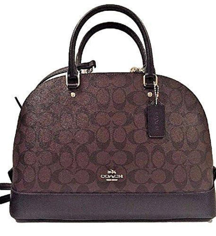 Sierra Satchel Coated Canvas Handbag Brown Black
