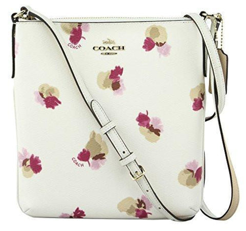 Field Flora Print Coated Canvas North South Crossbody Handbag Style Im Chalk Multi