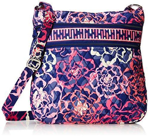 Triple Zip Hipster Cross Body Bag Katalina Pink