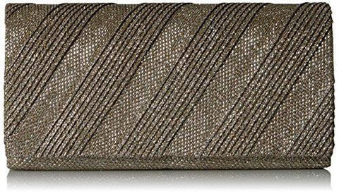 Chloe Lurex Sparkle Evening Clutch Champagne