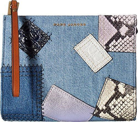 Denim Patchwork Clutch Pouch Denim Multi Handbag